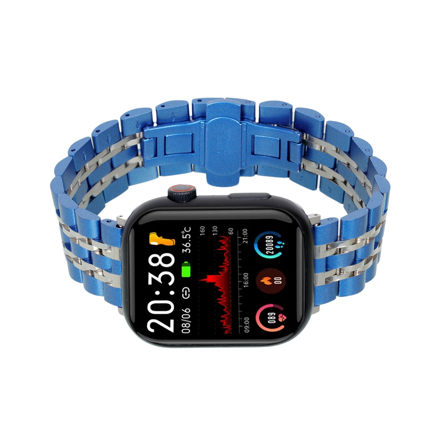 Omax Premium Quality Stainless Steel two tone coloured Watch Strap Compatible for Slim Apple Watch 41mm 40mm 38mm, Snake Apple Watch Strap for iWatch SE SE2 9 8 7 6 5 4 3 2 1, 41mm 40mm 38mm FMS102