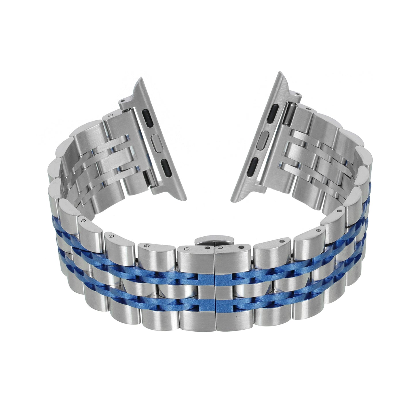 Omax Stainless Steel Metal Chain Bands Compatible with Apple Watch Band Ultra 2 49mm 45mm 44mm 42mm for iWatch Bands Ultra Series 9 8 7 6 5 4 3 2 1 SE SE2 FMS104
