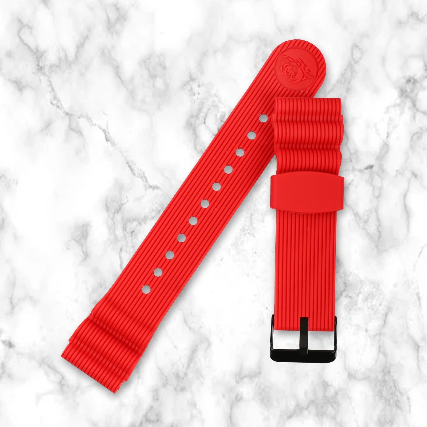 Omax 22 mm Orange Silicone Smart Watch Replacement Band Universal Strap Compatible with All Brands Watch FSS14-RD-22-B