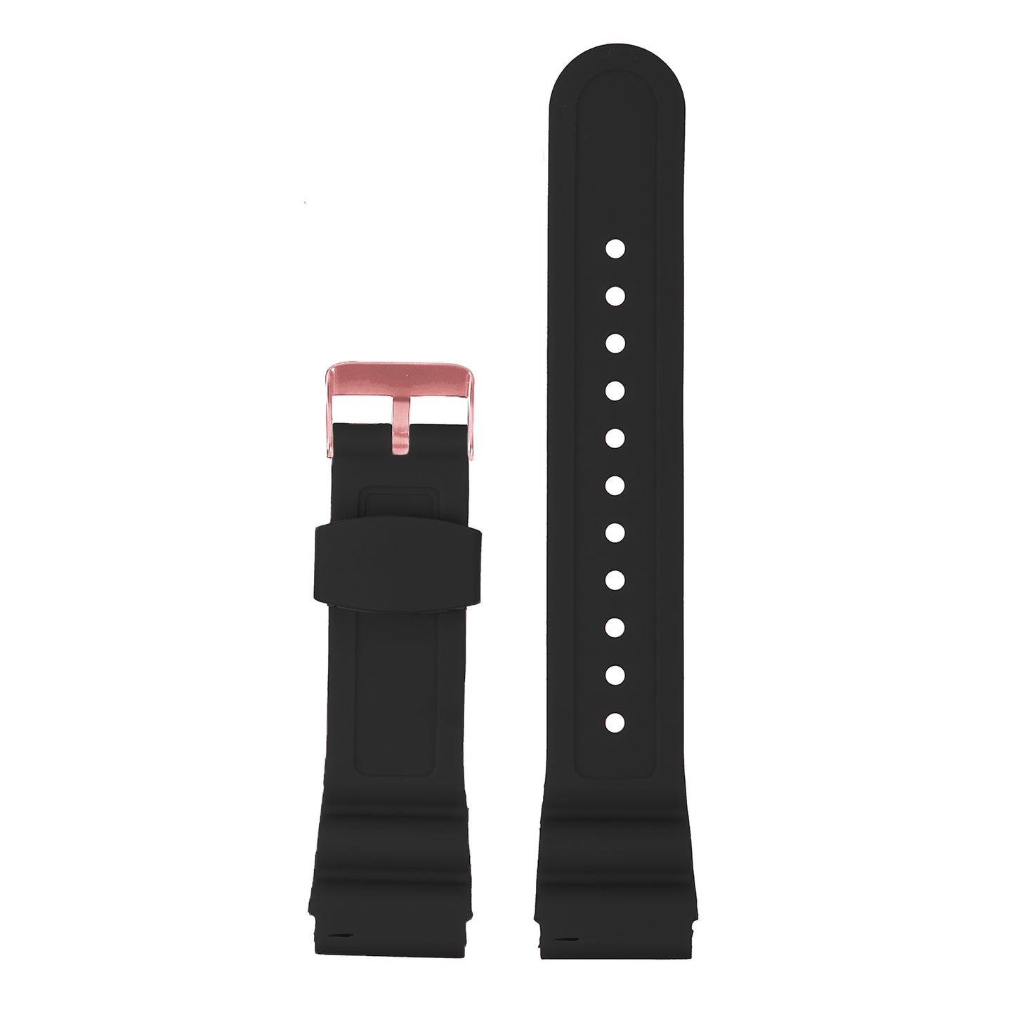 Omax 22 mm Black Silicone Smart Watch Replacement Band Universal Strap Compatible with All Brands Watch FSS14-BK-22-R