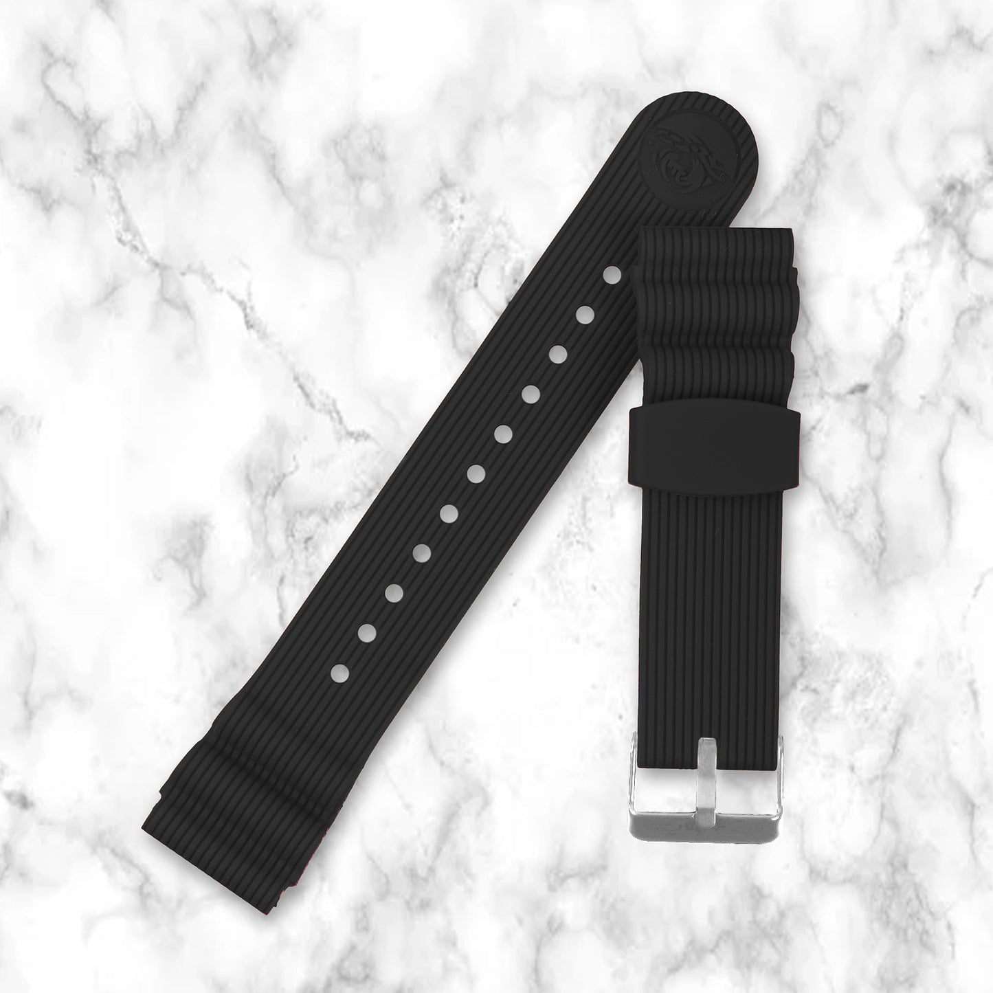 Omax 22 mm Black Silicone Smart Watch Replacement Band Universal Strap Compatible with All Brands Watch FSS14-BK-22-S