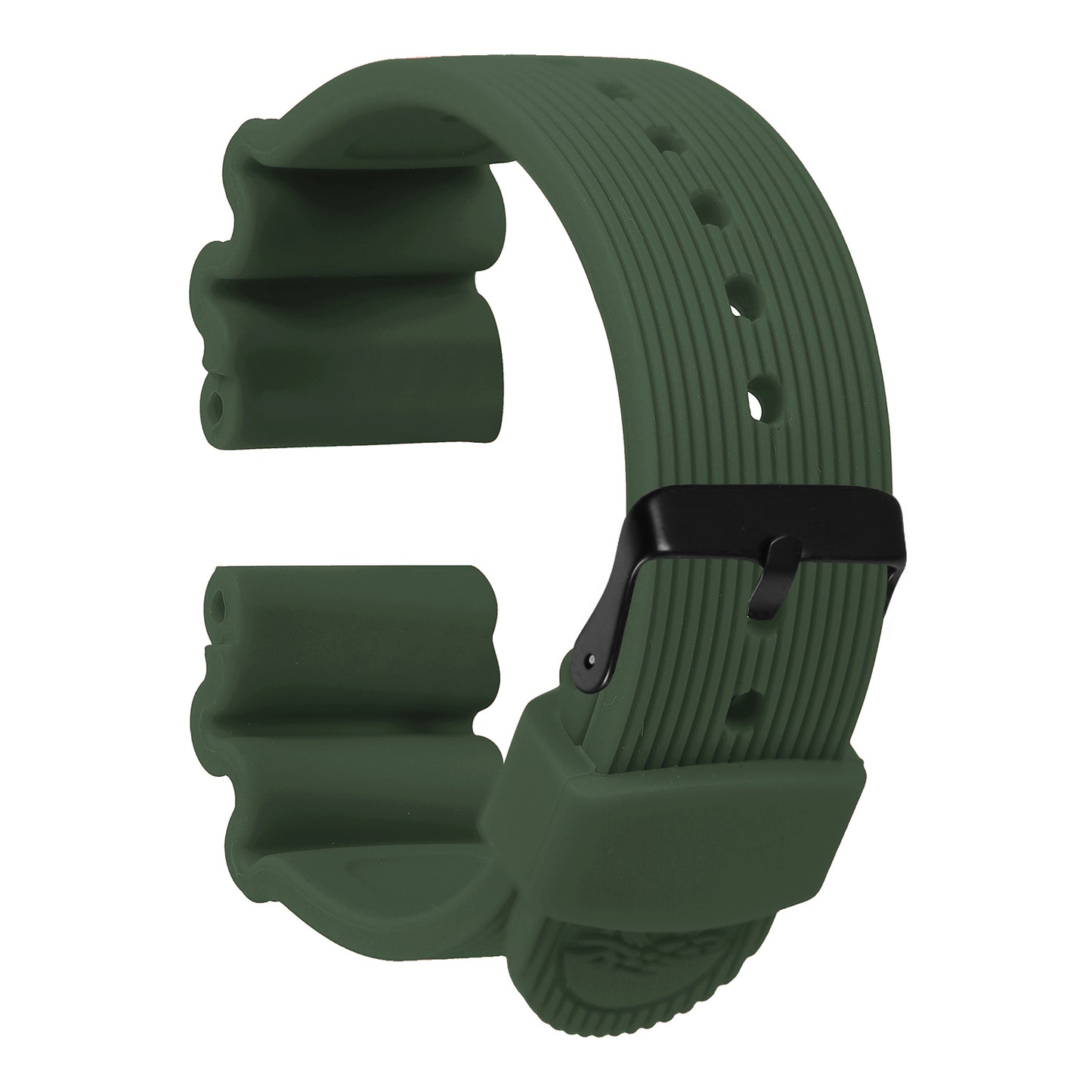 Omax 22 mm Olive Silicone Smart Watch Replacement Band Universal Strap Compatible with All Brands Watch FSS14-GN-22-B