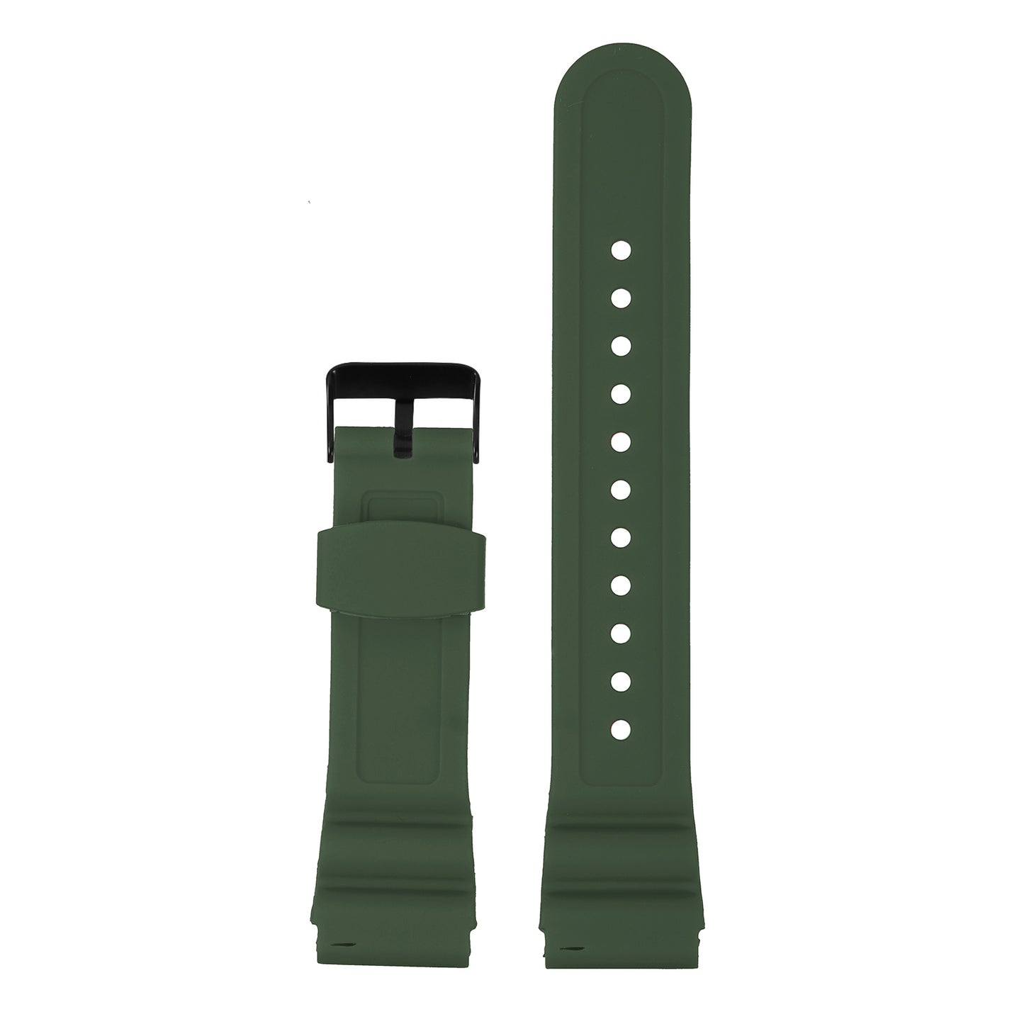 Omax 22 mm Olive Silicone Smart Watch Replacement Band Universal Strap Compatible with All Brands Watch FSS14-GN-22-B