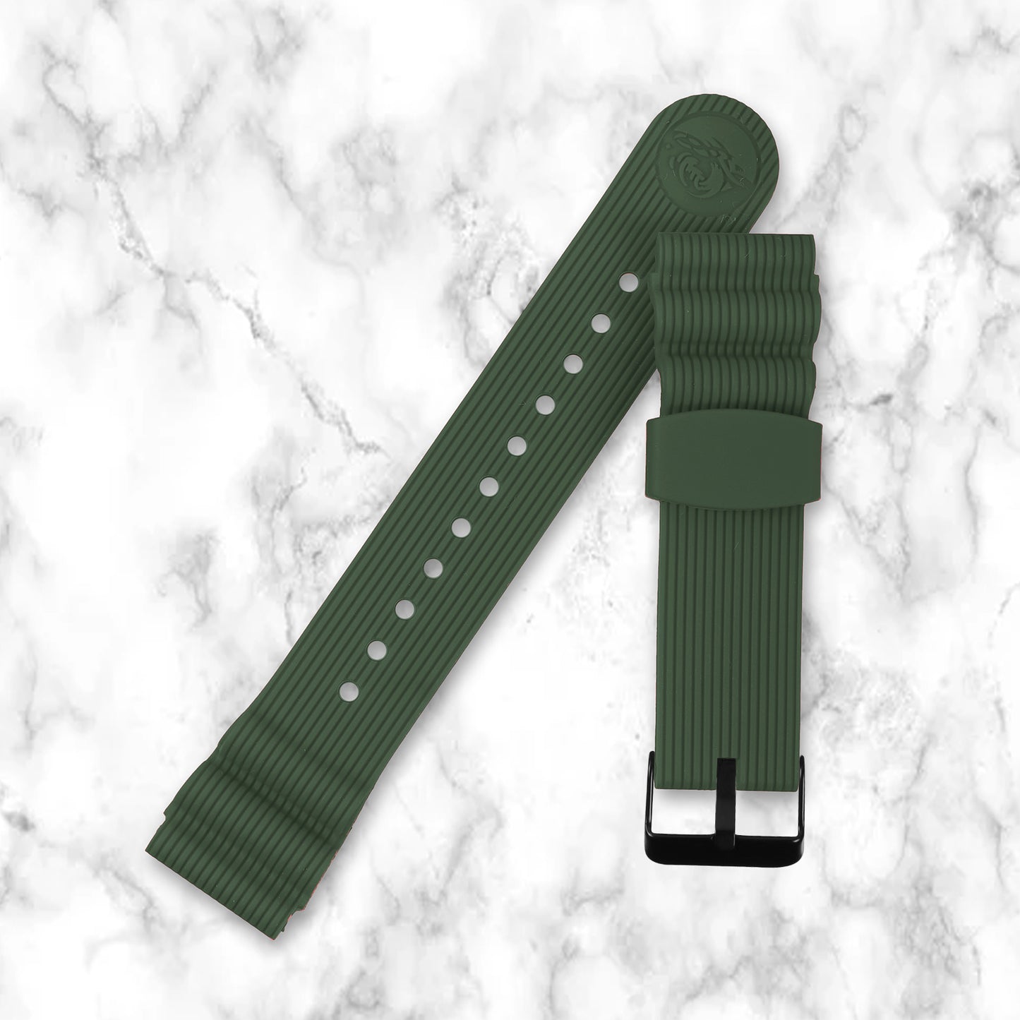 Omax 22 mm Olive Silicone Smart Watch Replacement Band Universal Strap Compatible with All Brands Watch FSS14-GN-22-B