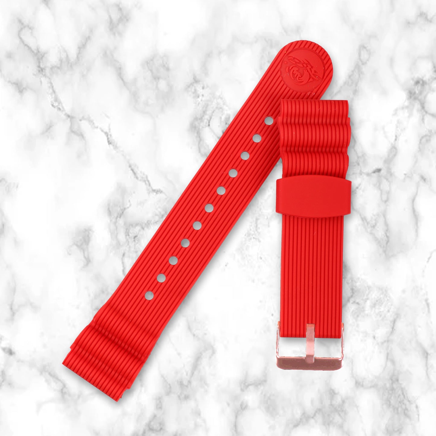 Omax 22 mm Red Silicone Smart Watch Replacement Band Universal Strap Compatible with All Brands Watch FSS14-RD-22-R