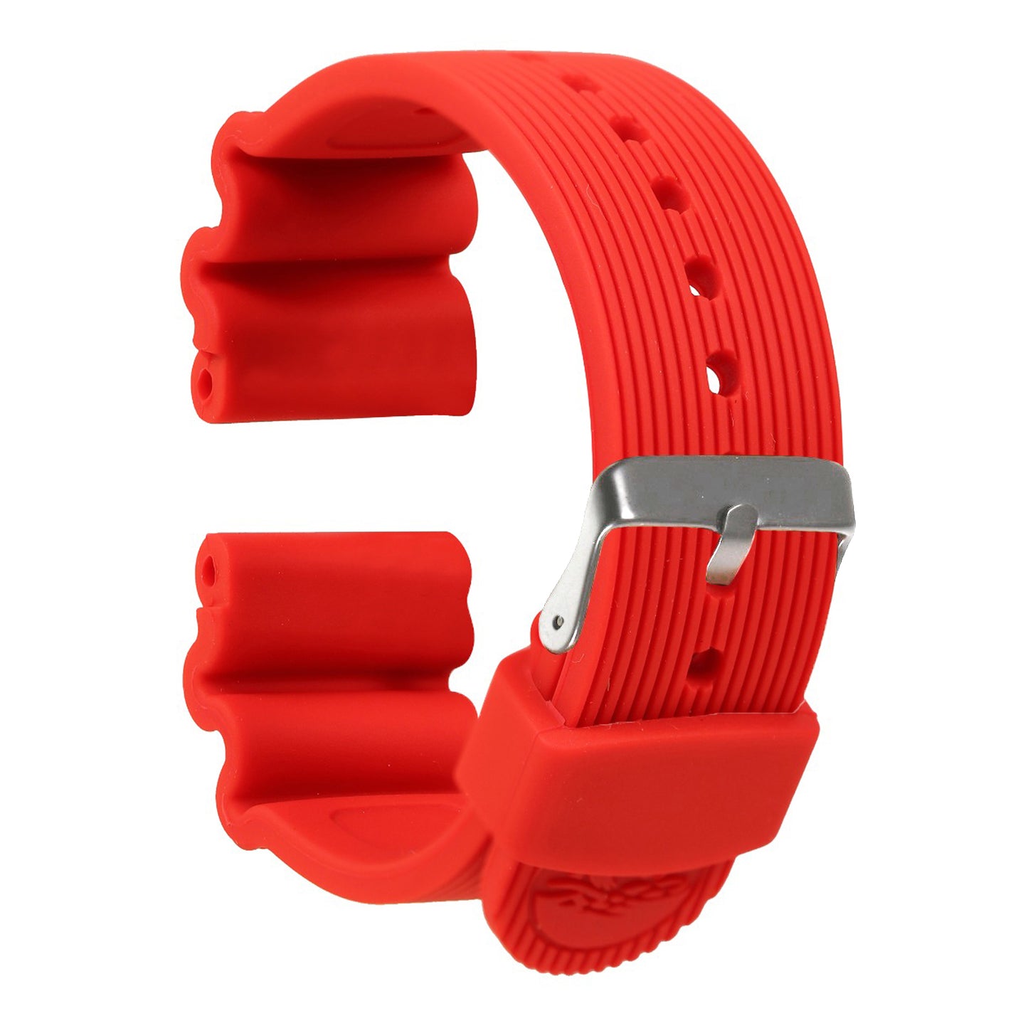 Omax 22 mm Orange Silicone Smart Watch Replacement Band Universal Strap Compatible with All Brands Watch FSS14-RD-22-S