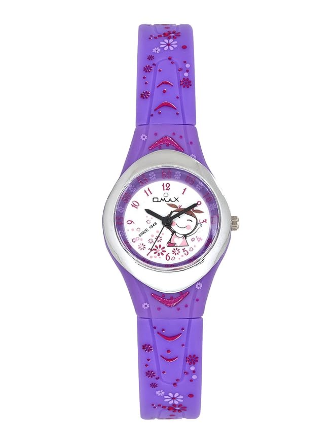 Omax Analog White Dial Kids Watch - KD117