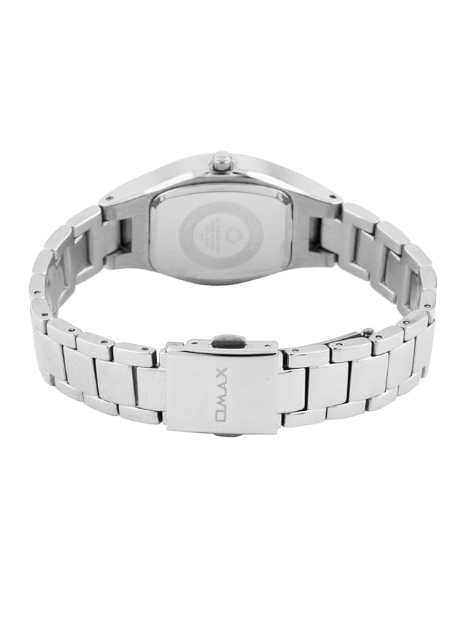 OMAX Women's Black Dial Silver Stainless Steel Strap,Elegant and Timeless Watch - LS188