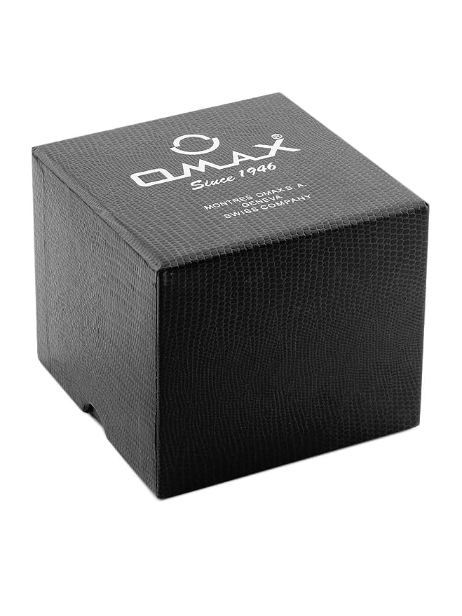 Omax Formal Men Boys White Dial Quality Watch – Solid Stainless Steel Case Branded Black Leather Strap – Smart Stylish Perfect for Office Casual Wear SS304