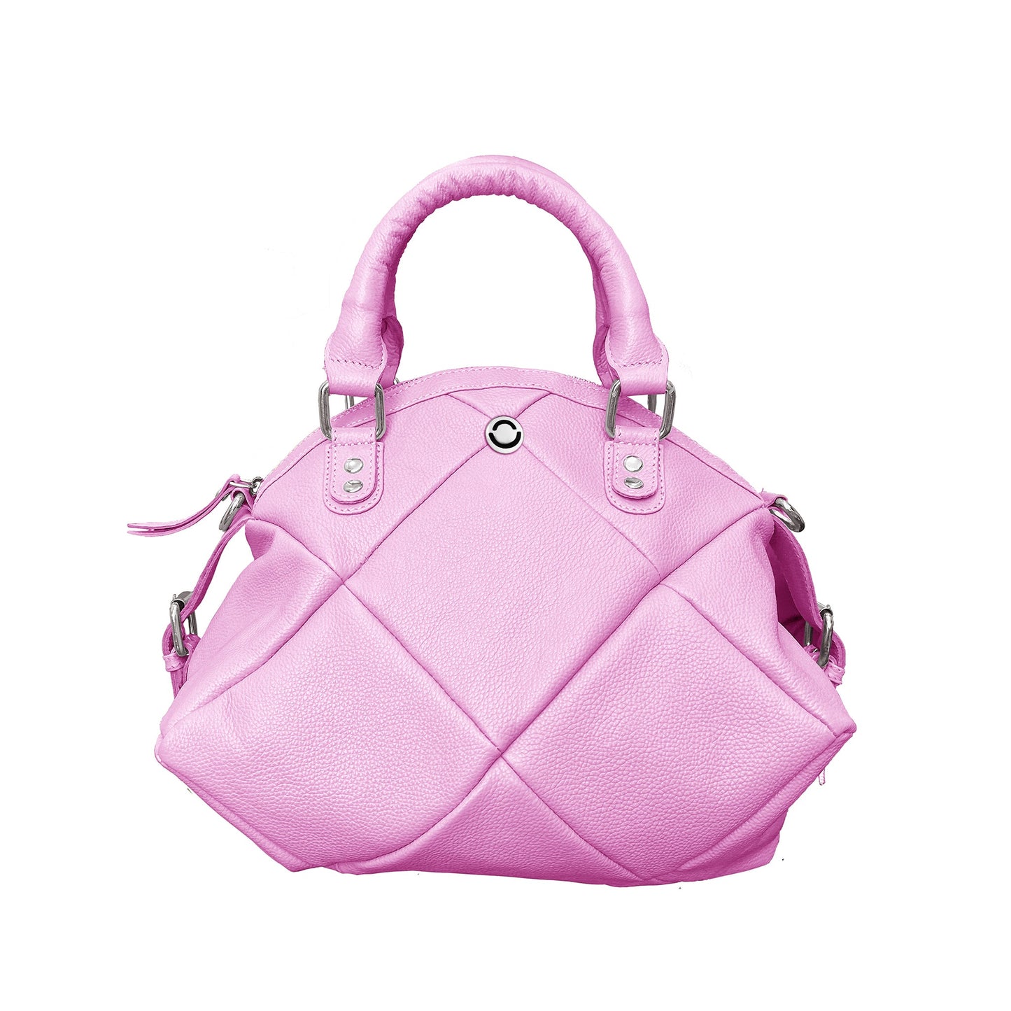 Omax Beige Full Grain Genuine Leather Unique Football Style Handbag for Women LTHRL1