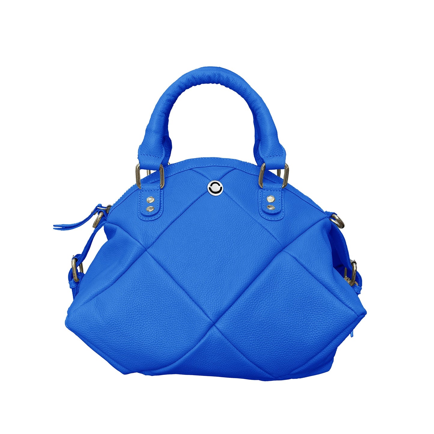 Omax Blue Full Grain Genuine Leather Unique Football Style Handbag for Women LTHRL1