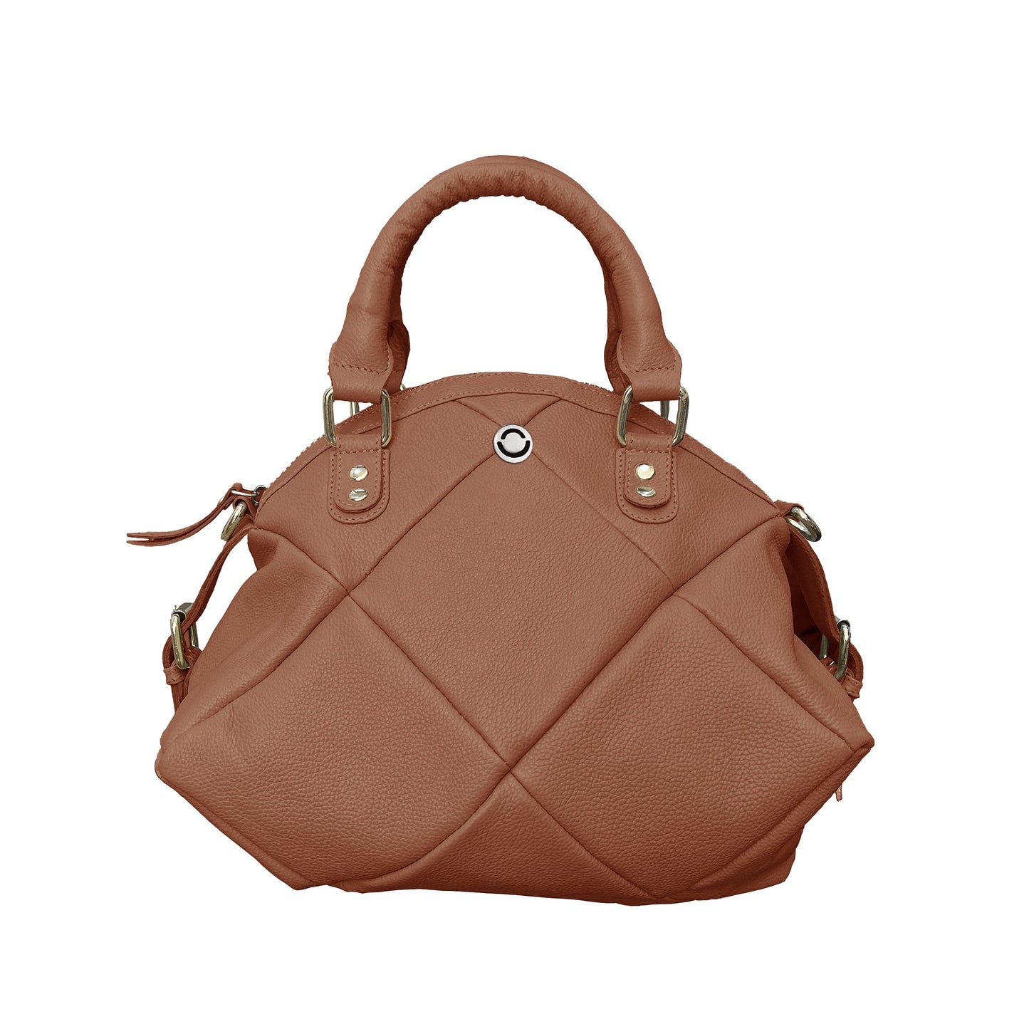Omax Brown Full Grain Genuine Leather Unique Football Style Handbag for Women LTHRL1