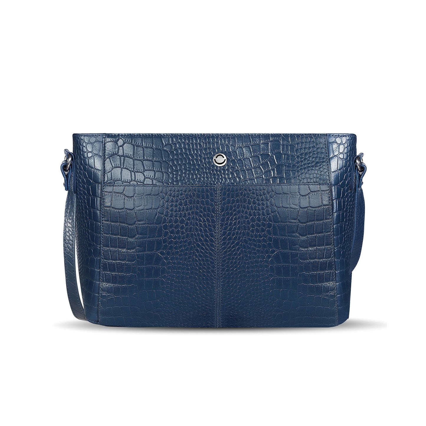 Omax Beige Genuine Leather Croco Stylish Shoulder, Laptop Handbag for Women LTHRL3