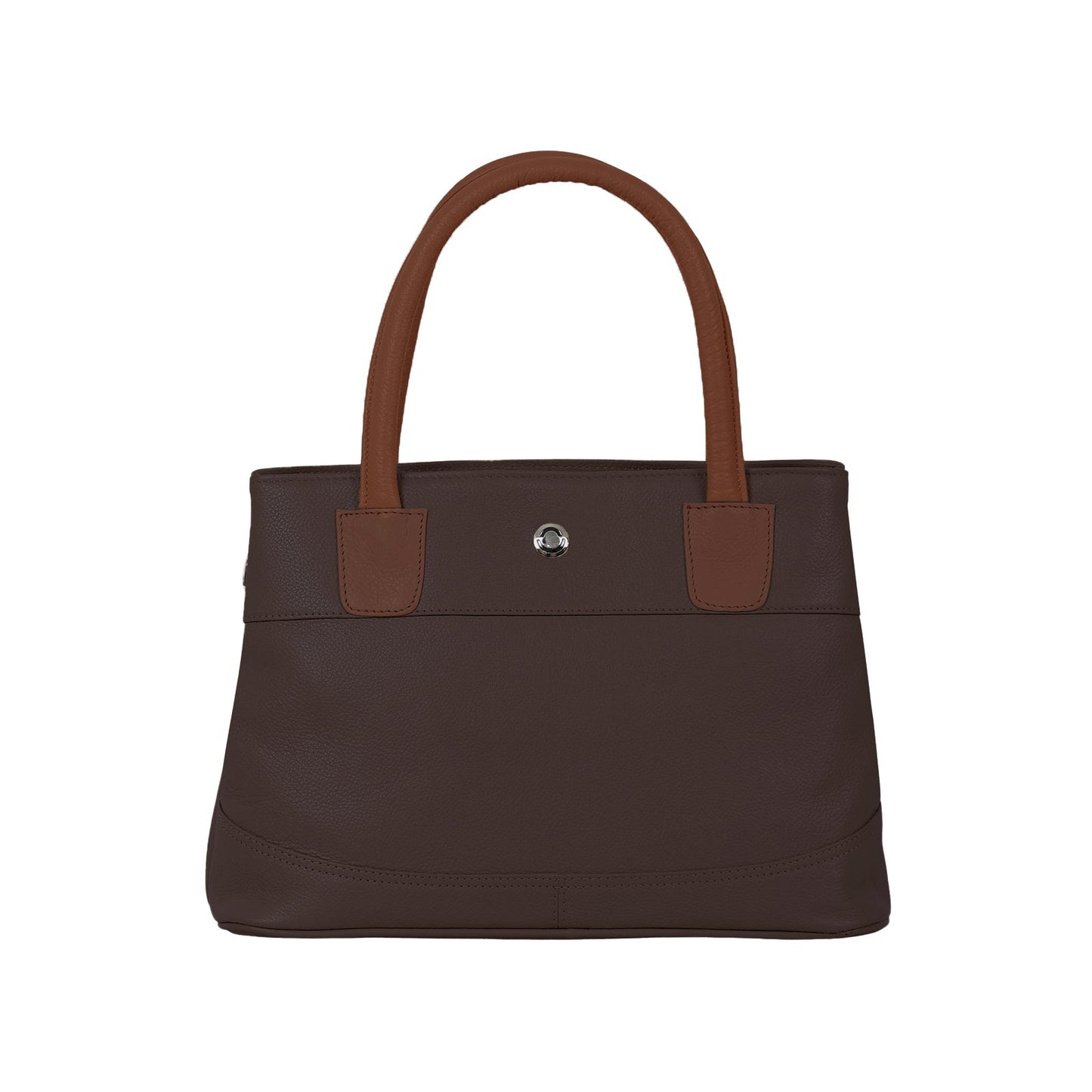 Omax Maroon Solid Genuine Leather Stylish Double Compartment Shoulder, Tote Handbag for Women LTHRL4