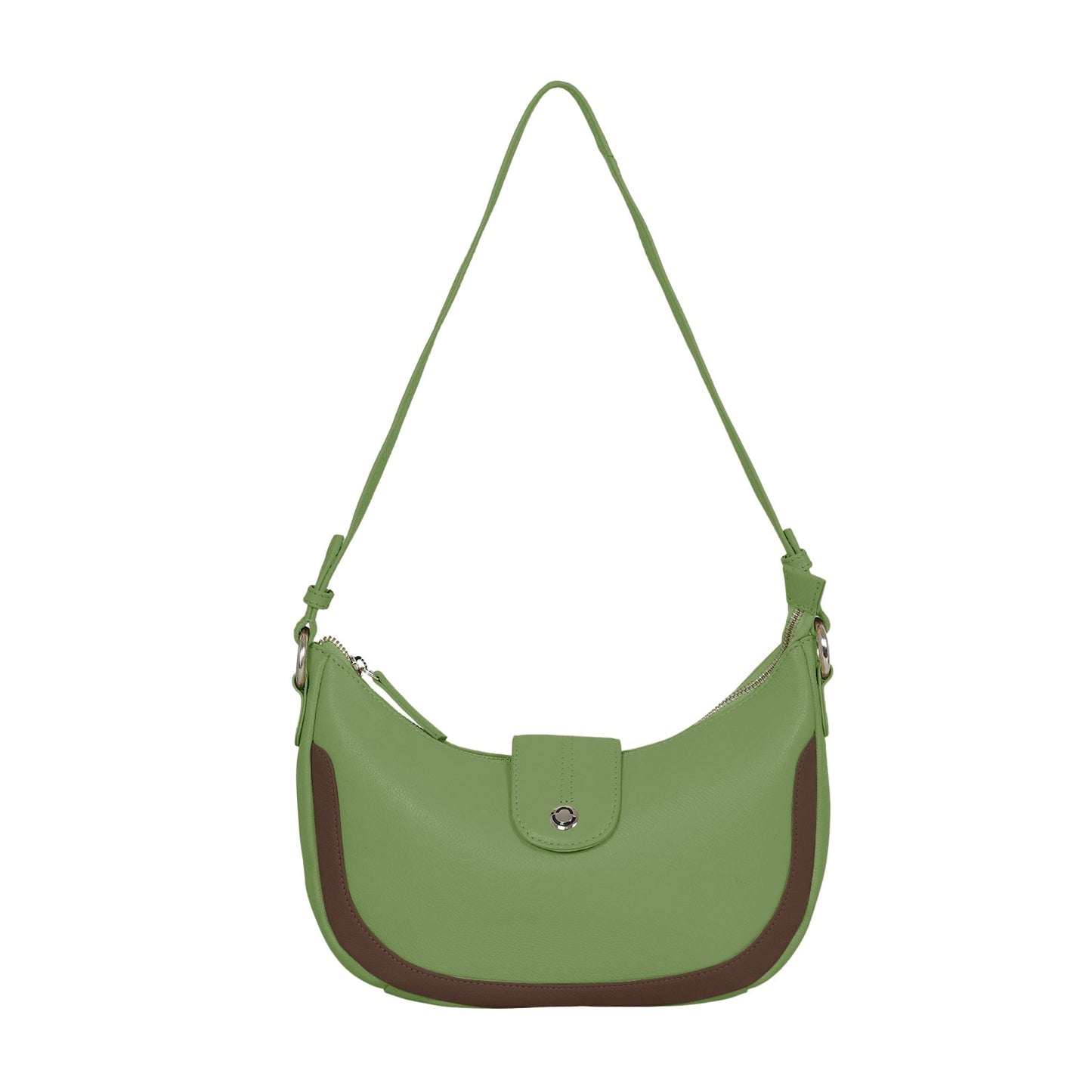 Omax Beige Boat Conrast Design Genuine Leather Sling Bag LTHRL5