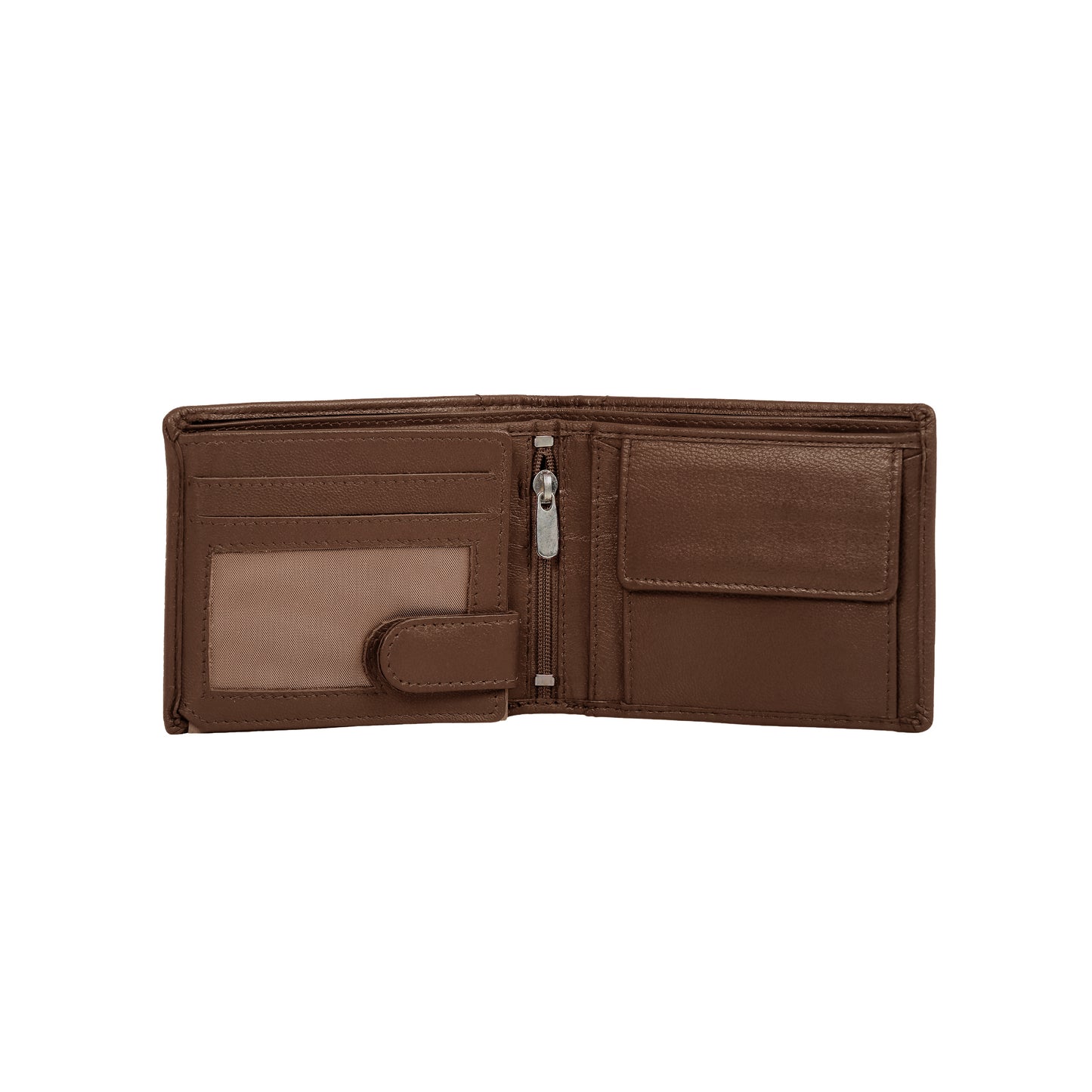 OMAX LTWL10 Brown Jumbo Multi Flap Softy Geniune Leather Men's Wallet