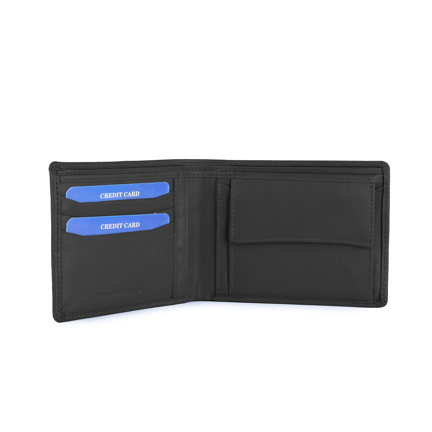 Omax LTWL13 Black Slim Full Grain Leather Men's Wallet