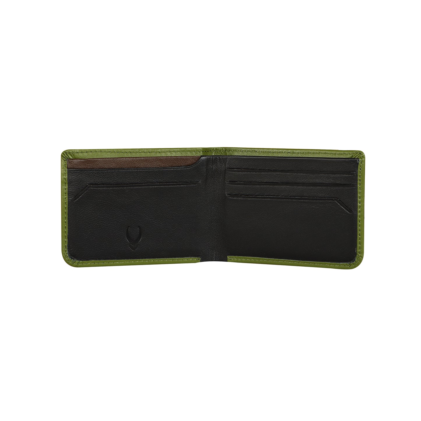 BOSHEK Green Leather Wallet Slim and Feather weight FW22