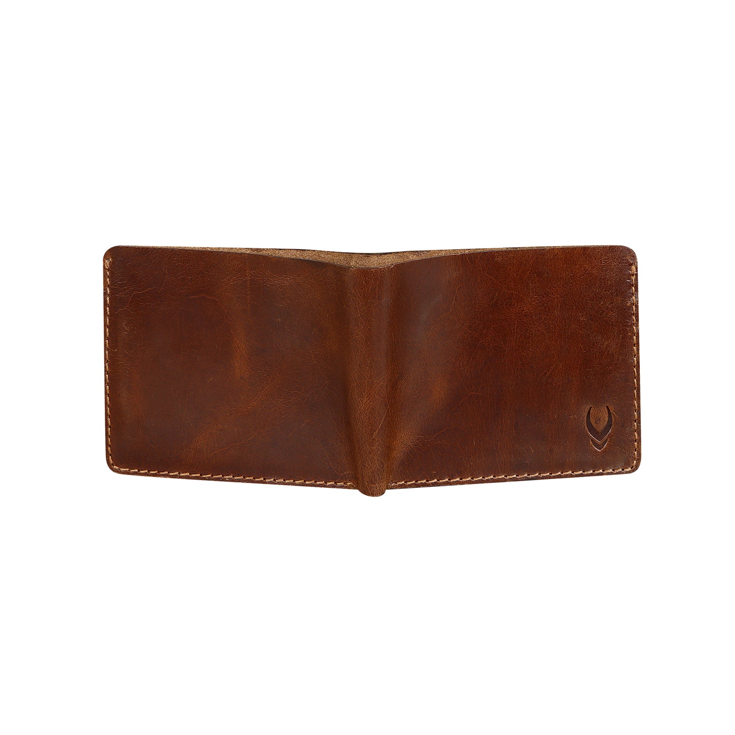 BOSHEK Brown Slim Antique Crunch Leather Wallet -FW246