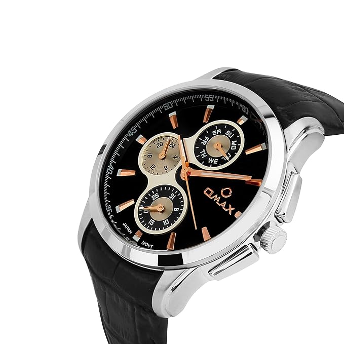 OMAX Analog Multifunction Black Dial Men’s Watch - MG20P22I