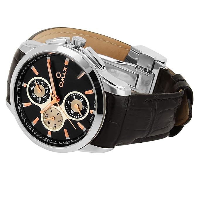 OMAX Analog Multifunction Black Dial Men’s Watch - MG20P22I