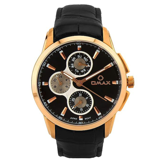 Omax Black Colour Multifunction Watch for Men MG20R22I