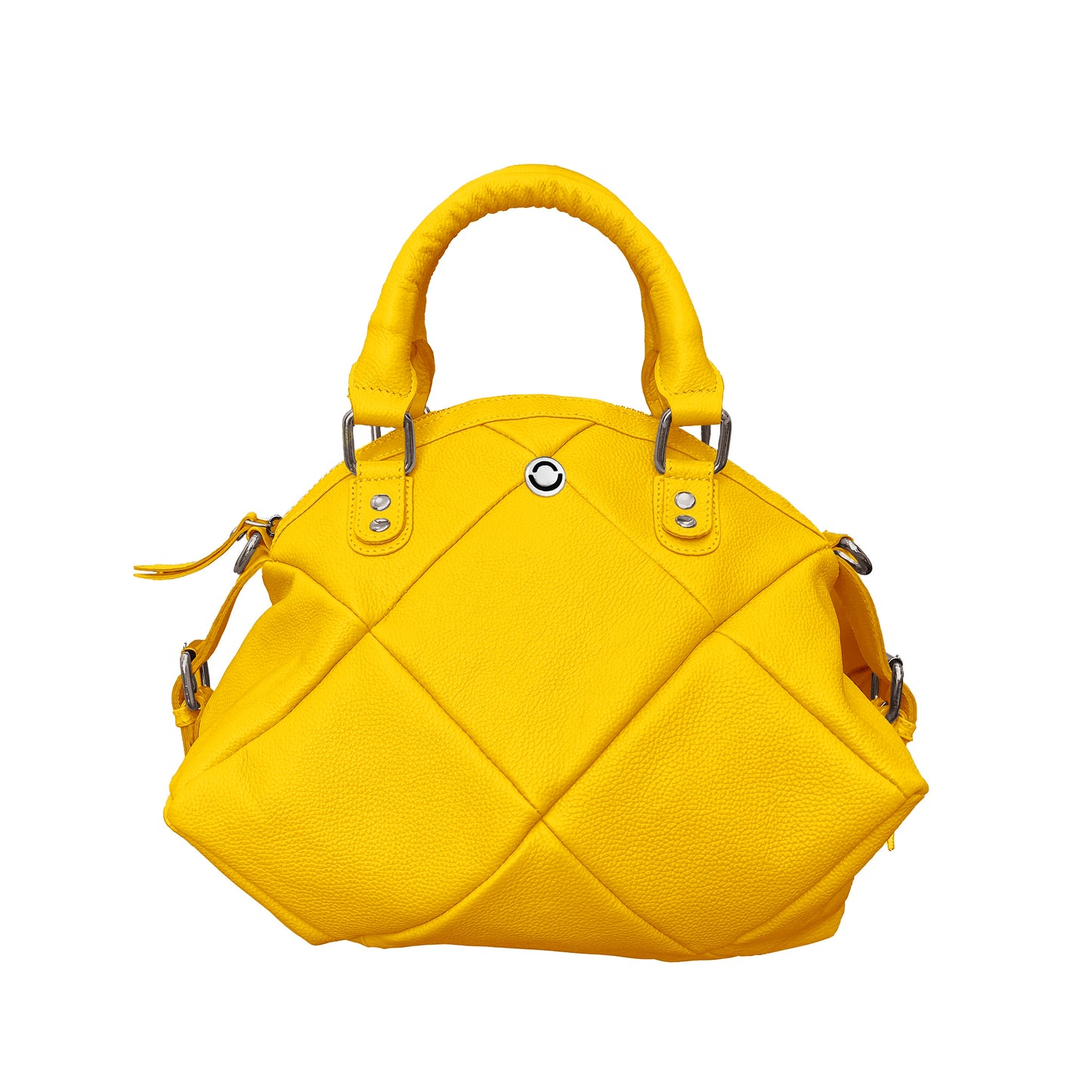 Omax Yellow Full Grain Genuine Leather Unique Football Style Handbag for Women LTHRL1