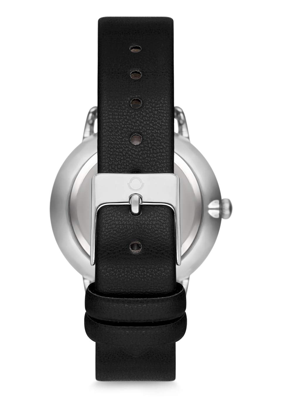 Omax Analog Silver Round Dial Black Leather Strap Women Watch - PM001P62I