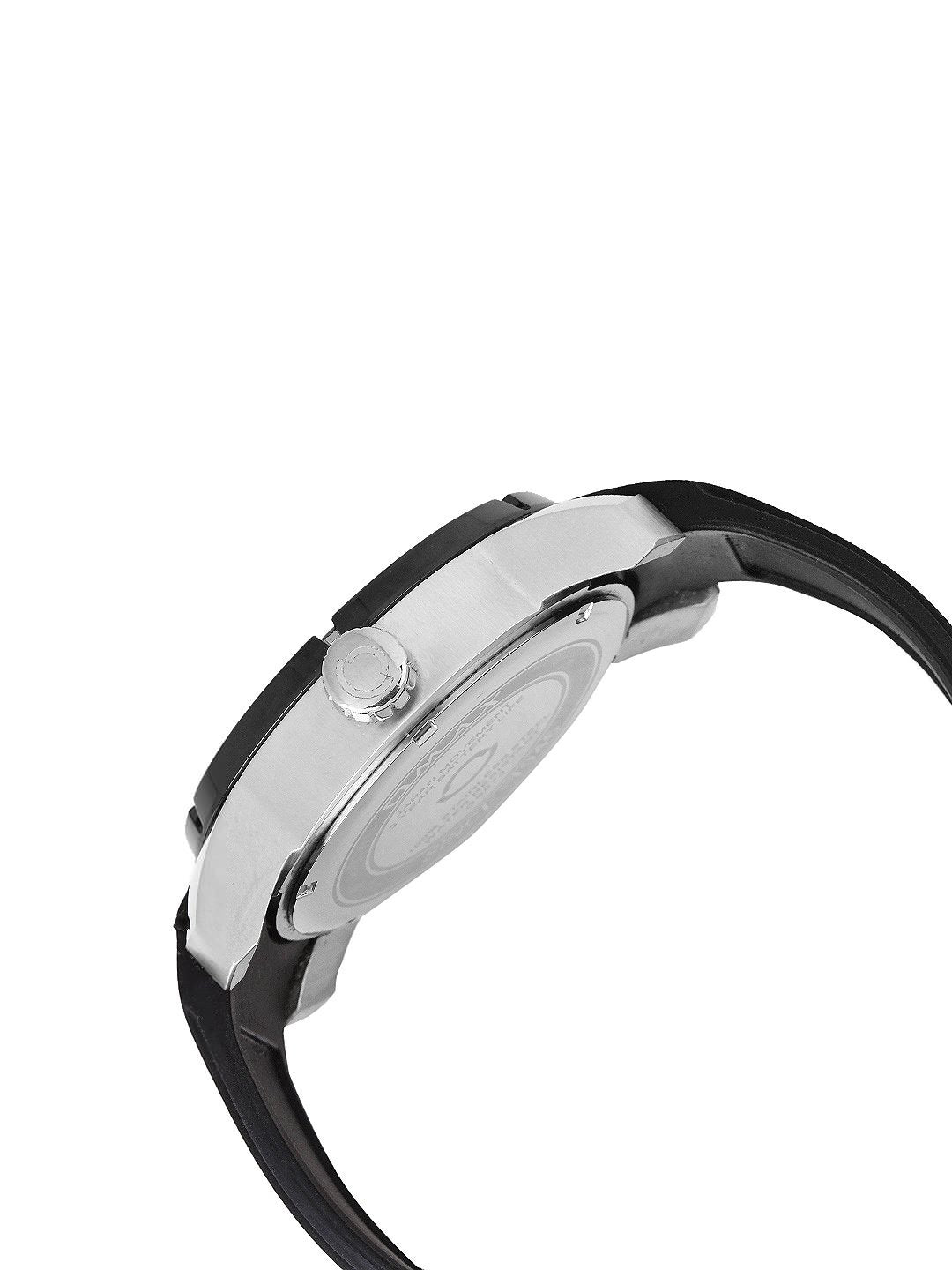 Omax Black Dial Black Slicone Strap analog Watch for Men SS343