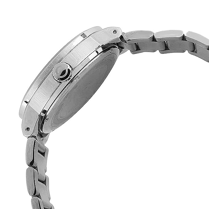 Omax Analog White Dial Silver Stainless Steel Strap Watch for Men SS114