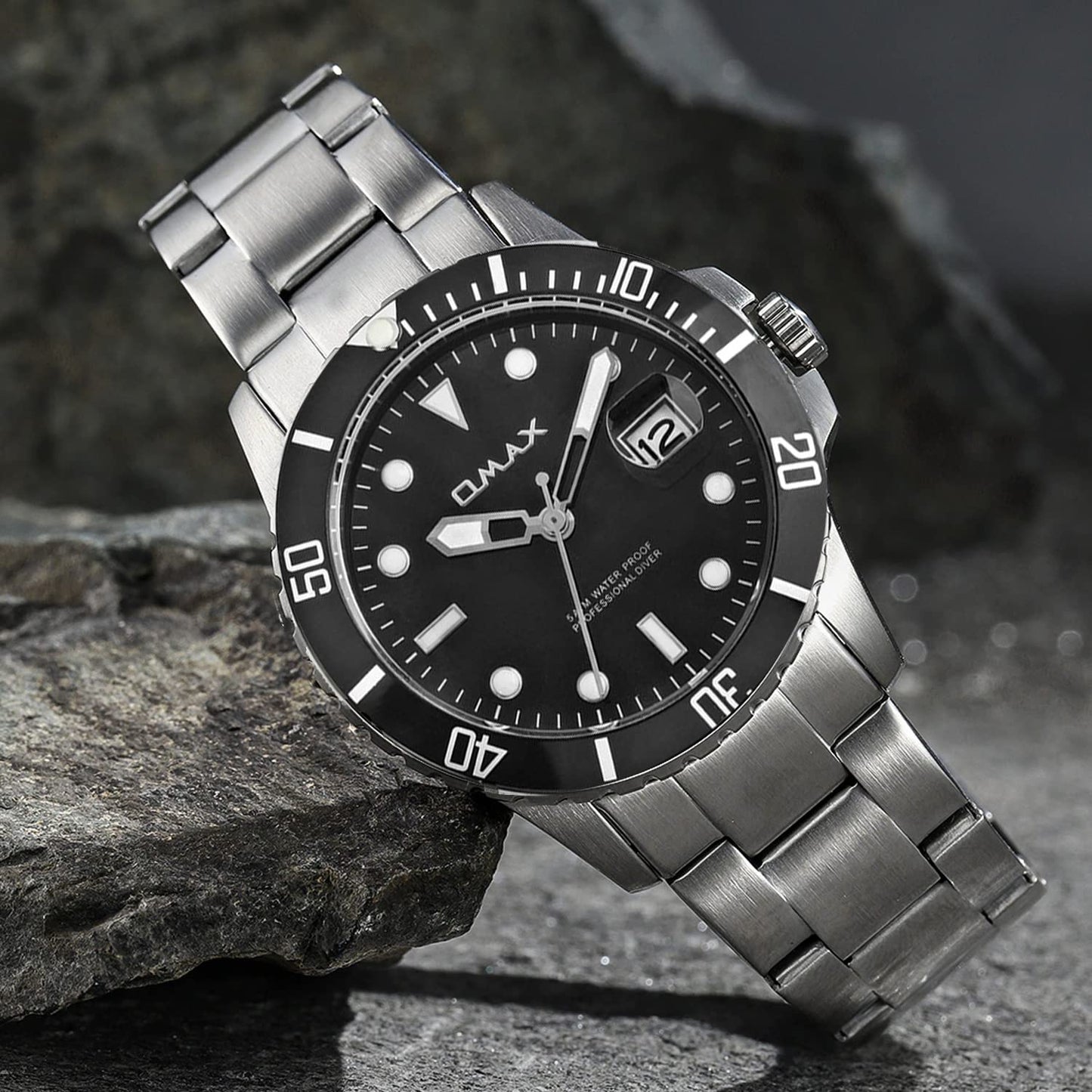 Omax Blu Stainless Steel Watch for Men SS200