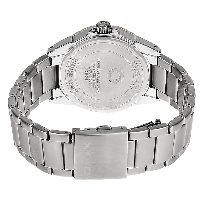 OMAX Analog Black Dial Day and Date Display and Solid Stainless Strap Mens Watch SS202A