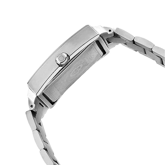 Omax Black Square Dial with Silver Stainless Steel Chain Day Display Watch for Men SS205