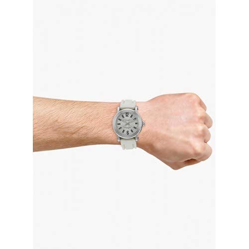 Omax White Dial White Silicone Medium Size Watch for Men SS212