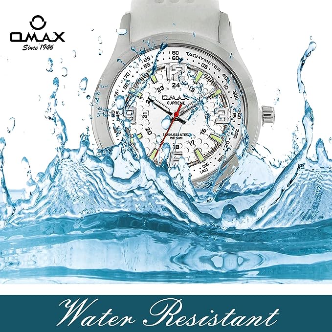 Omax White Dial Watch with Long Lasting White Silicone Strap Smart, Sporty and Trendy for Men and Boys SS368