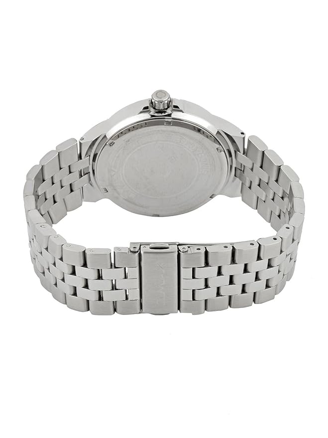 Omax Classic Elegance White Dial Silver Steel Watch for Men SS444