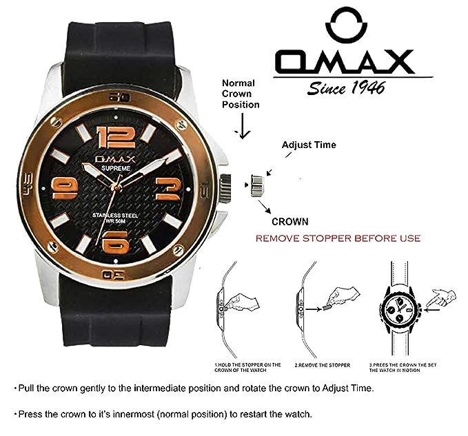 OMAX MEN'S WATCH SS449