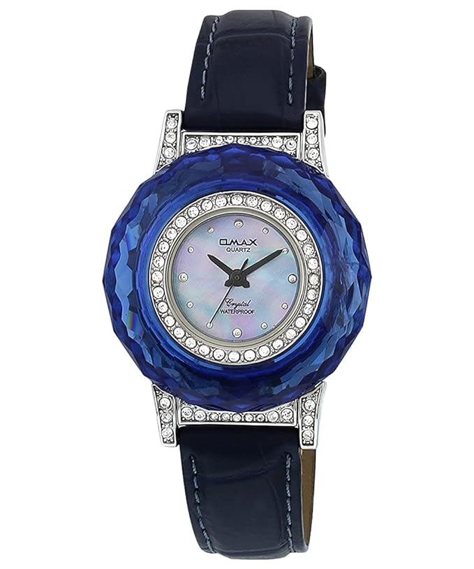 Omax Analog Blue Dial Designer Watch for Girls- TS157