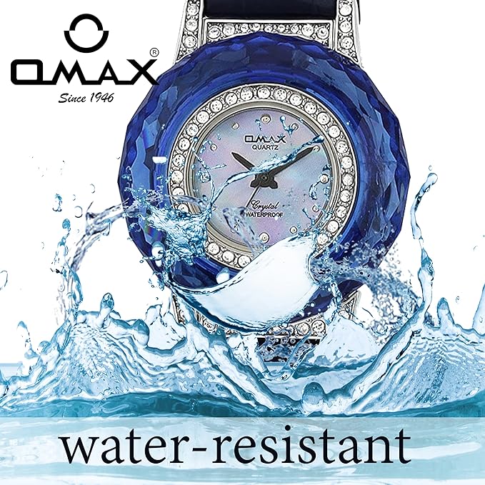Omax Analog Blue Dial Designer Watch for Girls- TS157