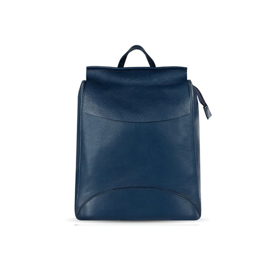Boshek Stylish Blue Colour Genuine Leather Backpack