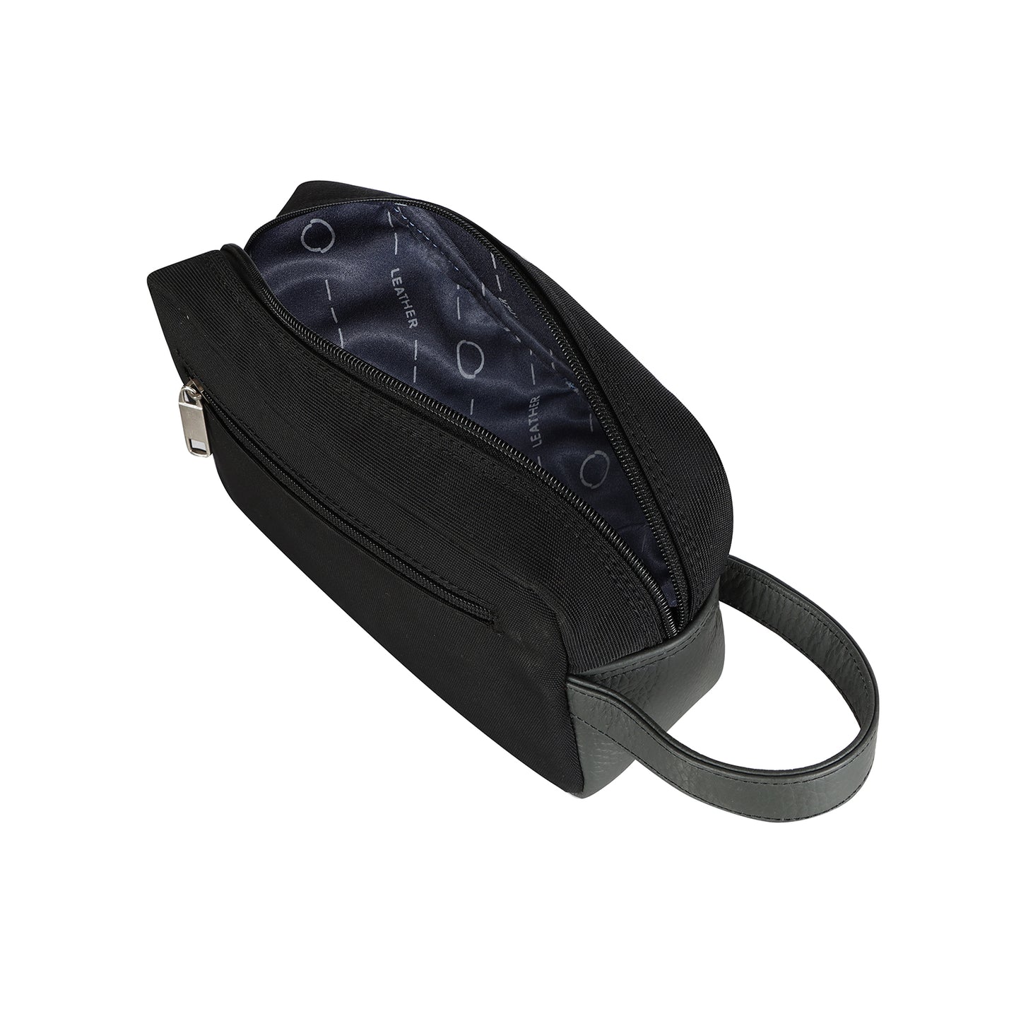 OMAX Genuine Leather & Canvas Toiletry Bag