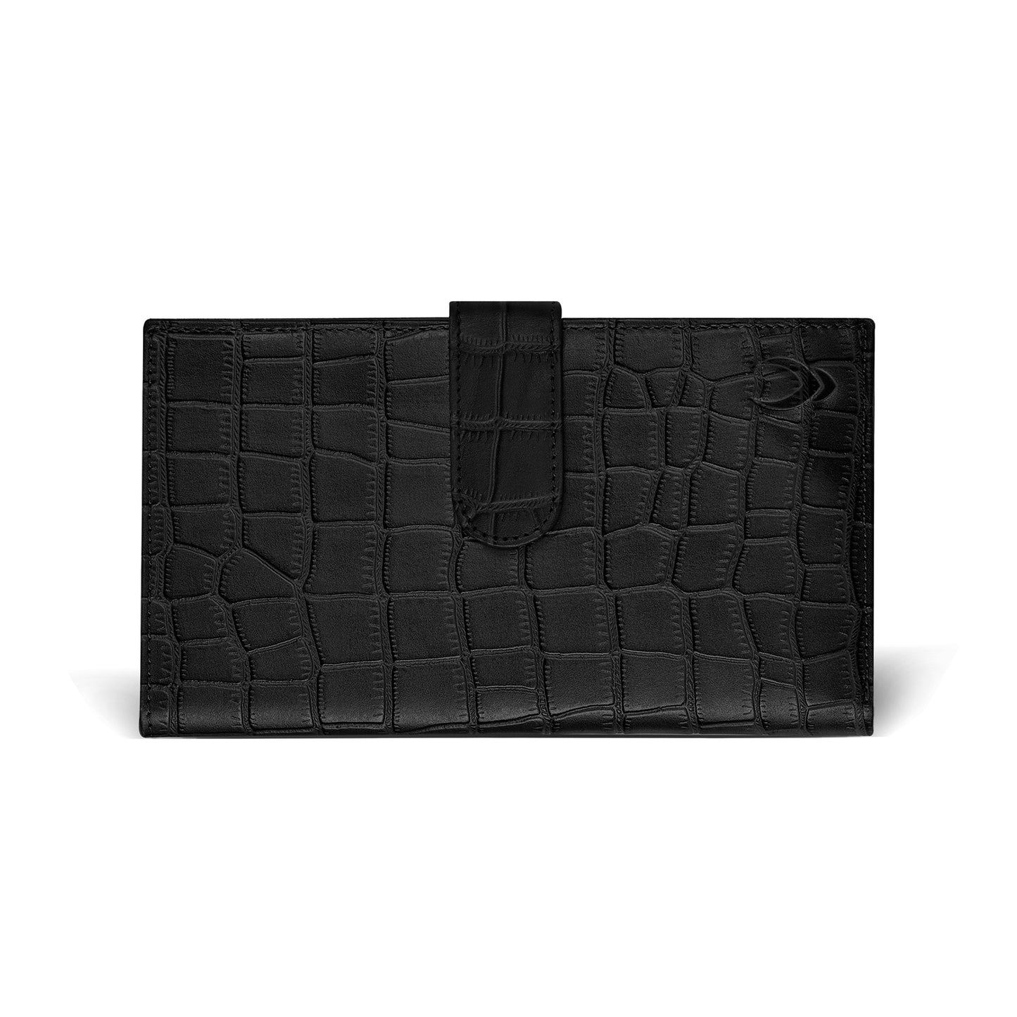 Boshek Black Croco Leather Womens Clutch - FWL101