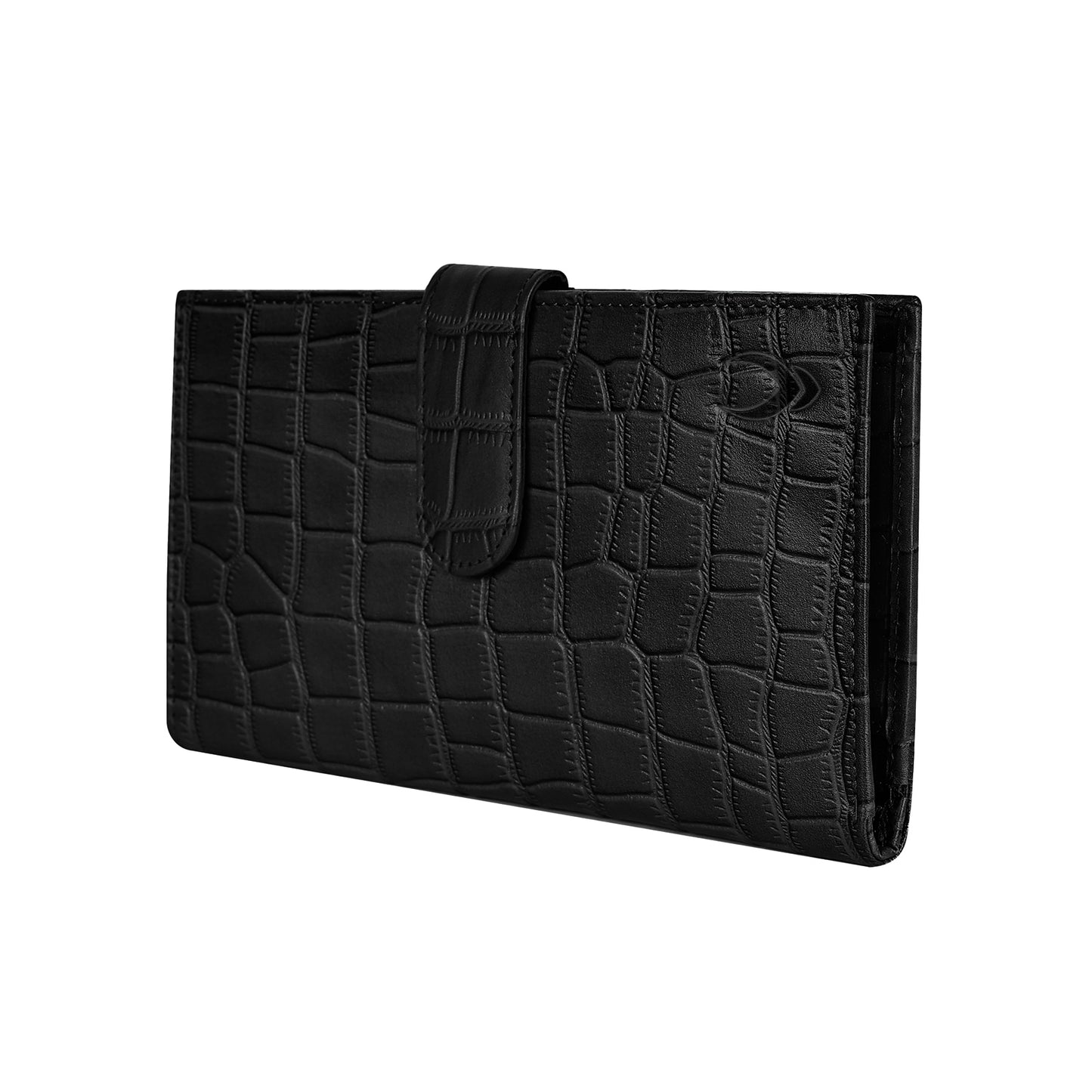 Boshek Black Croco Leather Womens Clutch - FWL101