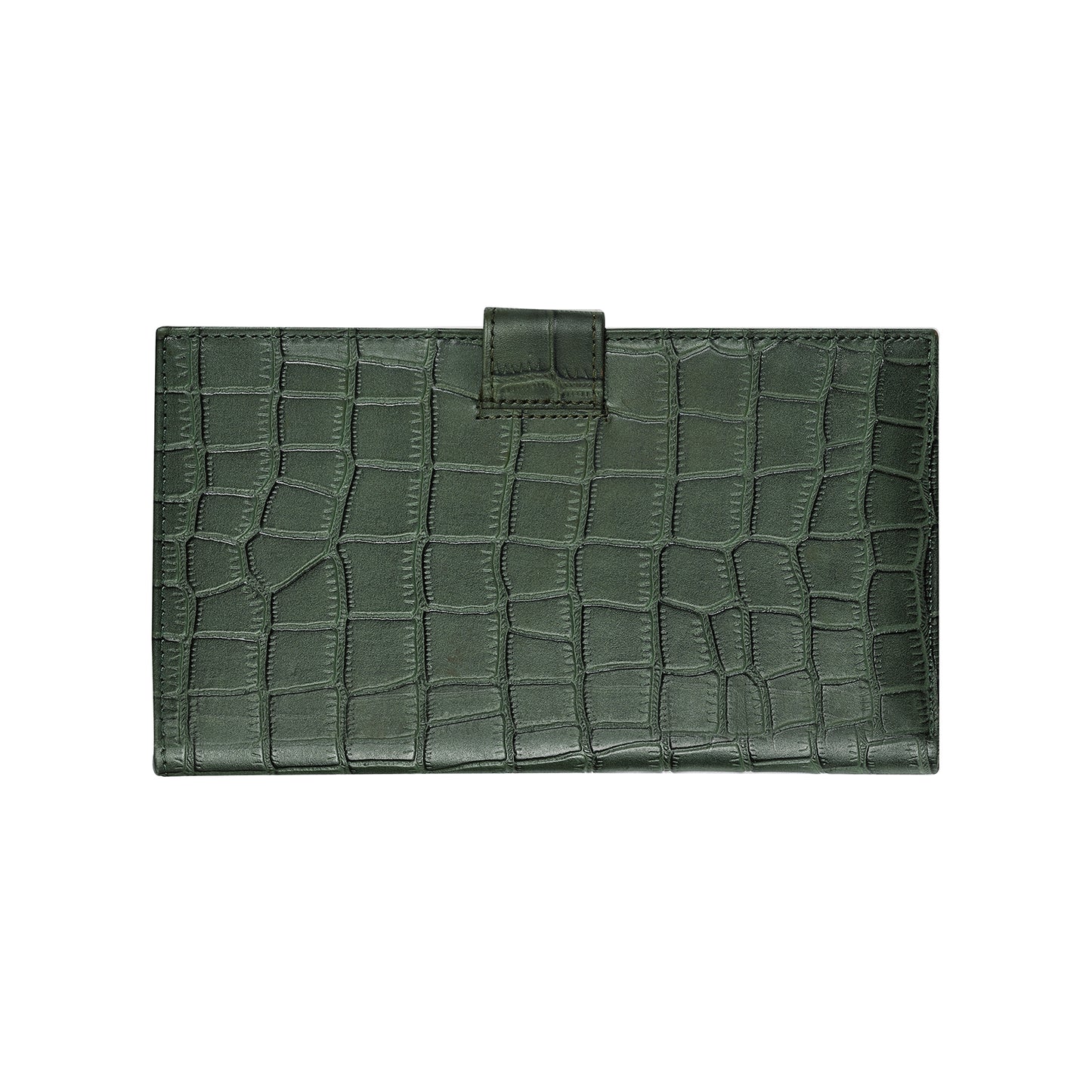 Boshek Green Croco Leather Womens Clutch - FWL101