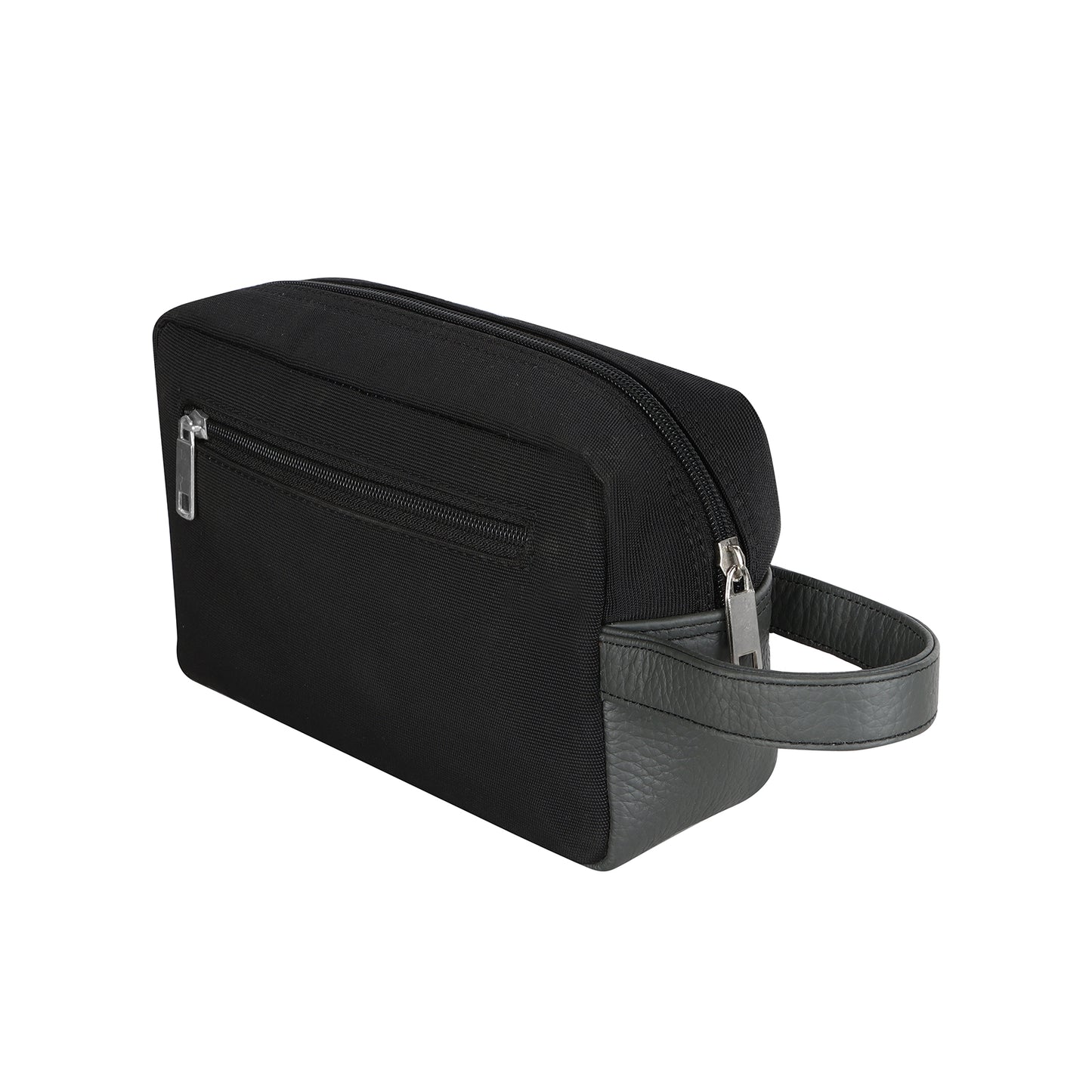 OMAX Genuine Leather & Canvas Toiletry Bag