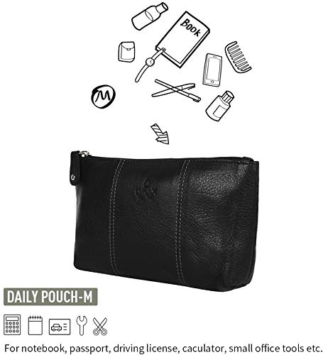 OMAX Premium Genuine Leather Toiletry Bag
