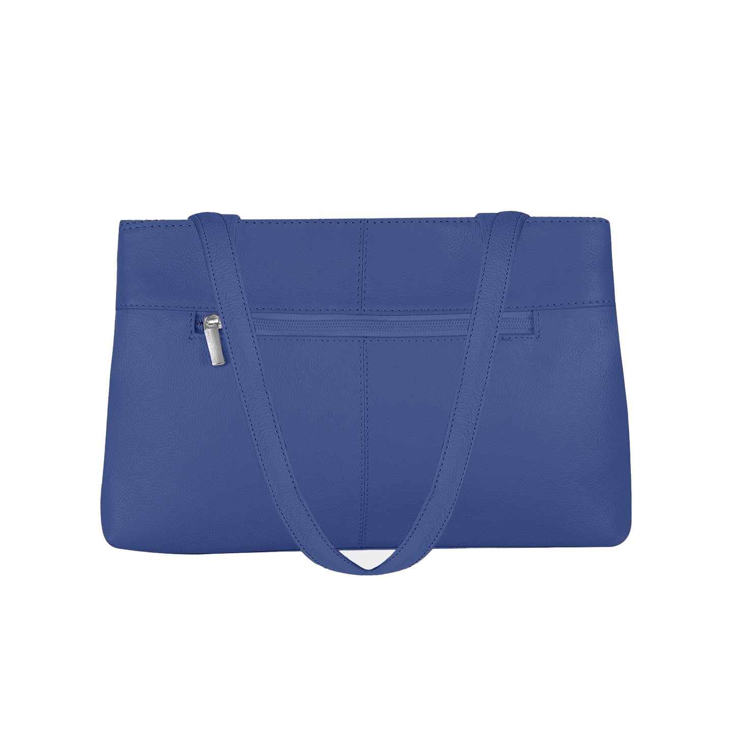 Omax Blue Genuine Leather Double Compartment Shoulder Handbag for Women LTHRL6