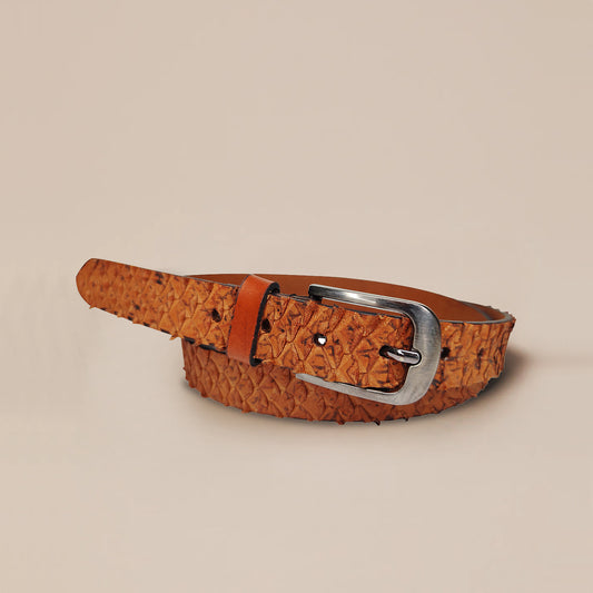 OMAX Tan Genuine Leather Ladies Designer Belt