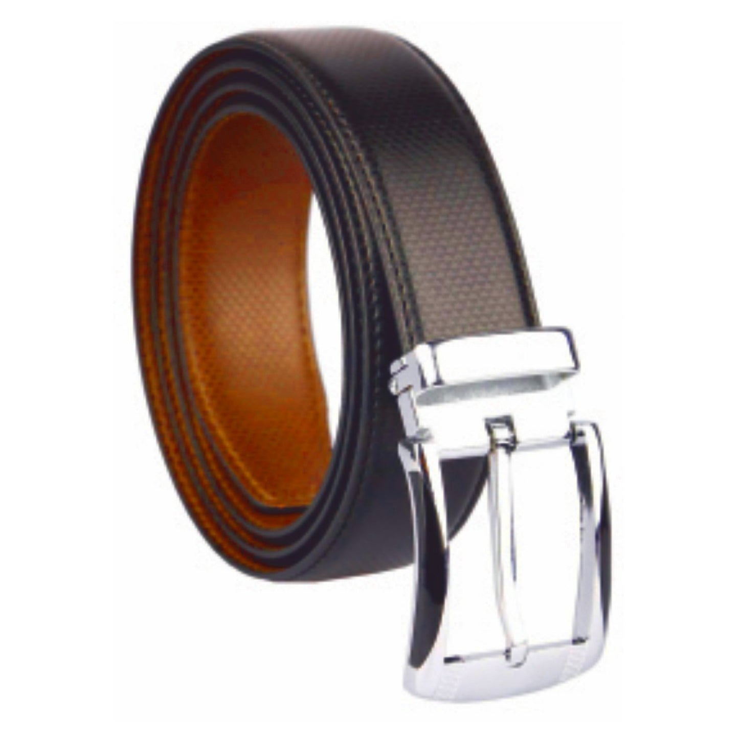 OMAX MENS BELT LTBTL01-BLACK TAN