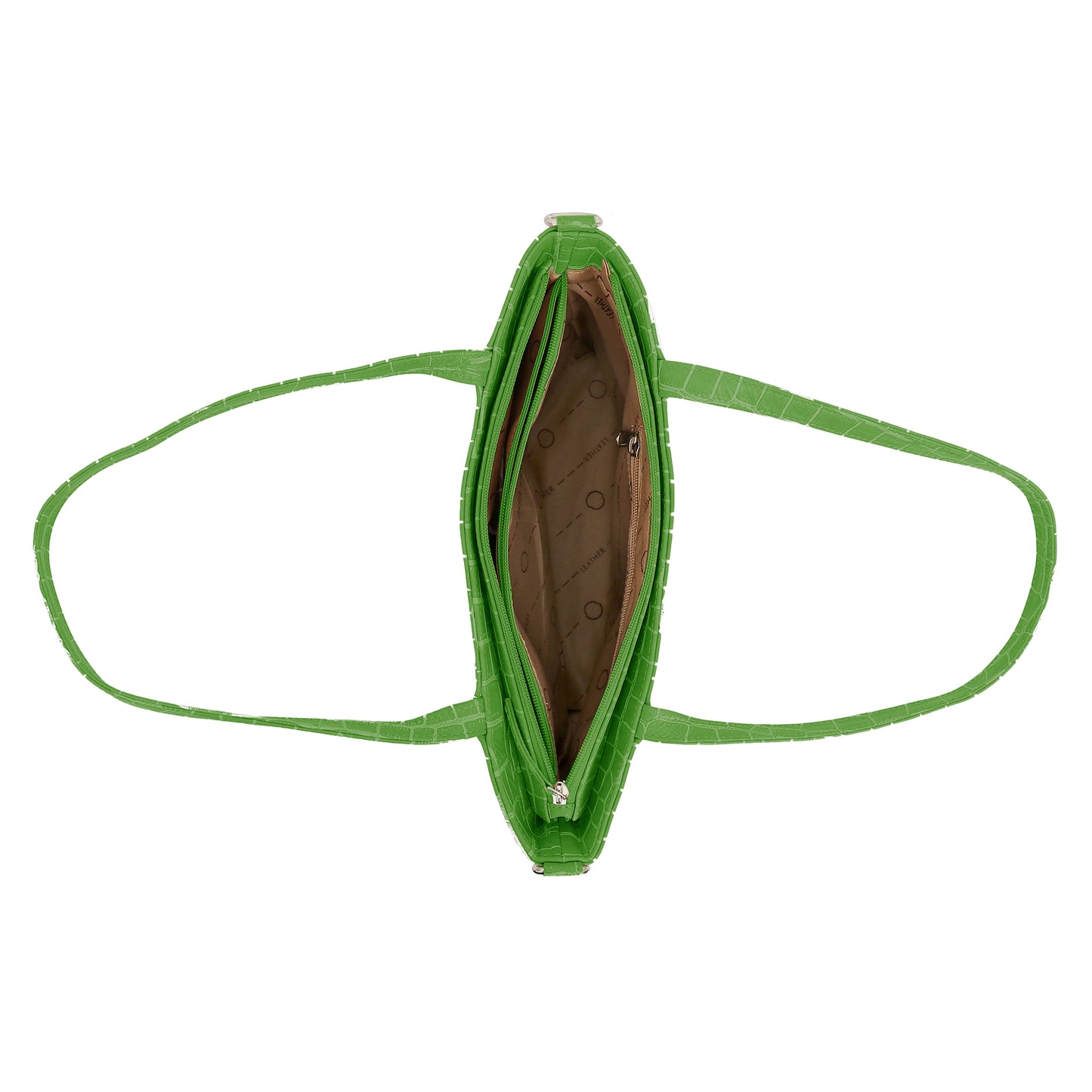 Omax Olive Croco Genuine Leather Medium Tote Handbag for women LTHRL7